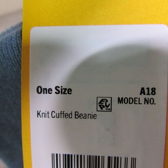 Carhartt Knit Cuffed Beanie Stocking Cap Hat Thundercloud A18 - Picture 2 of 3